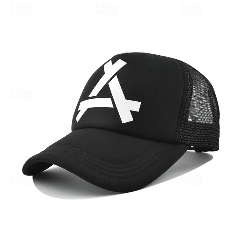 Herre Snapback lue Baseballcaps Solhatt Trucker Hat Nettinghette Svart Hvit Bomull Netting Mesh tilbake Mote Fritid Gate Daglig Grafisk Justerbare Solkrem Pustende 2025 - $5.49 –P1