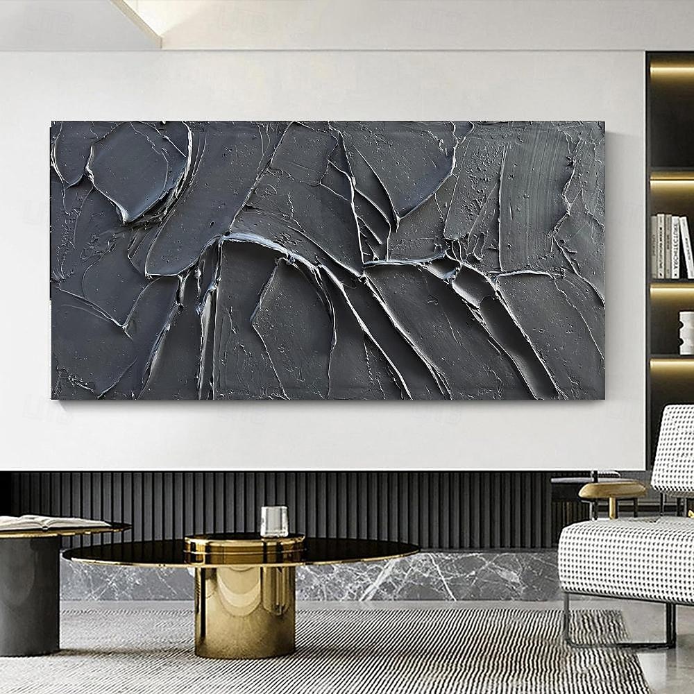 Handmade Oil Painting Canvas Wall Art Decoration Modern Abstract Texture Black for Living Room Home Decor Rolled Frameless Unstretched Painting 2026 - $61.99 –P2