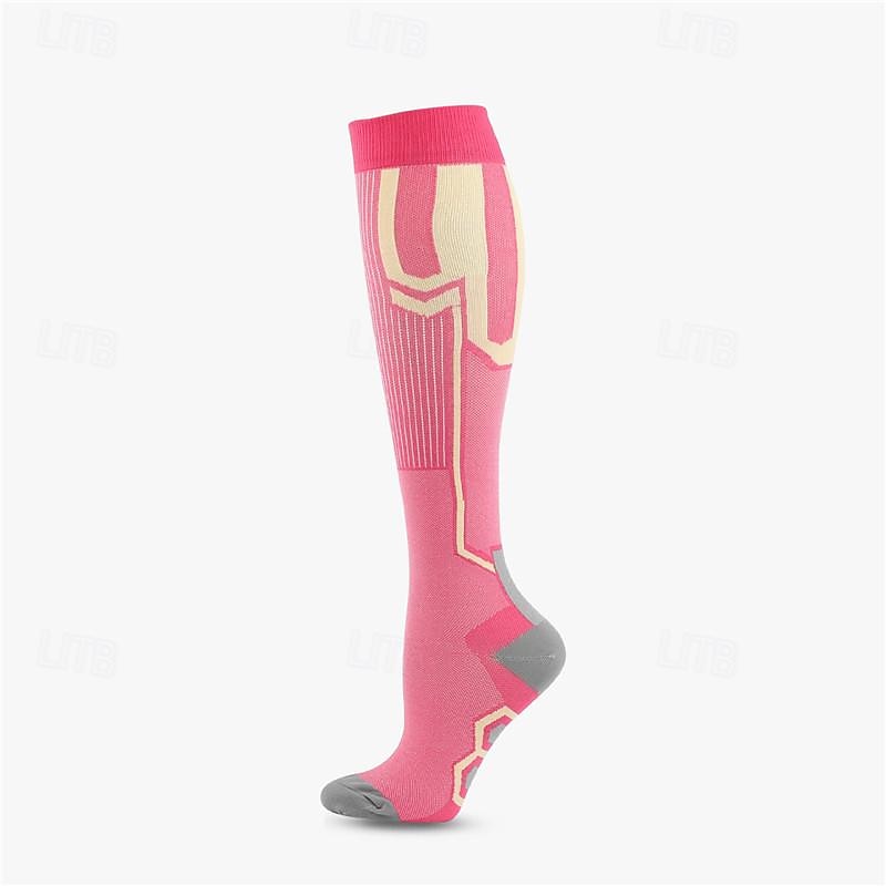 Calcetines de compresión Calcetines Deportivos Calcetines para correr 1 Par Bloque de Color Hombre Calcetines de tubo A prueba de resbalones Transpirable Reductor del Sudor Cómodo Entrenamiento de 2025 - $7.59 –P3