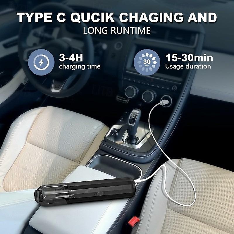 Car Vacuum Portable Handheld Vacuum Cleaner 4-in-1 Compact Vacuum for Car Cleaning Electric Mini Vacuum with 3 Nozzles 2025 - $39.99 –P11