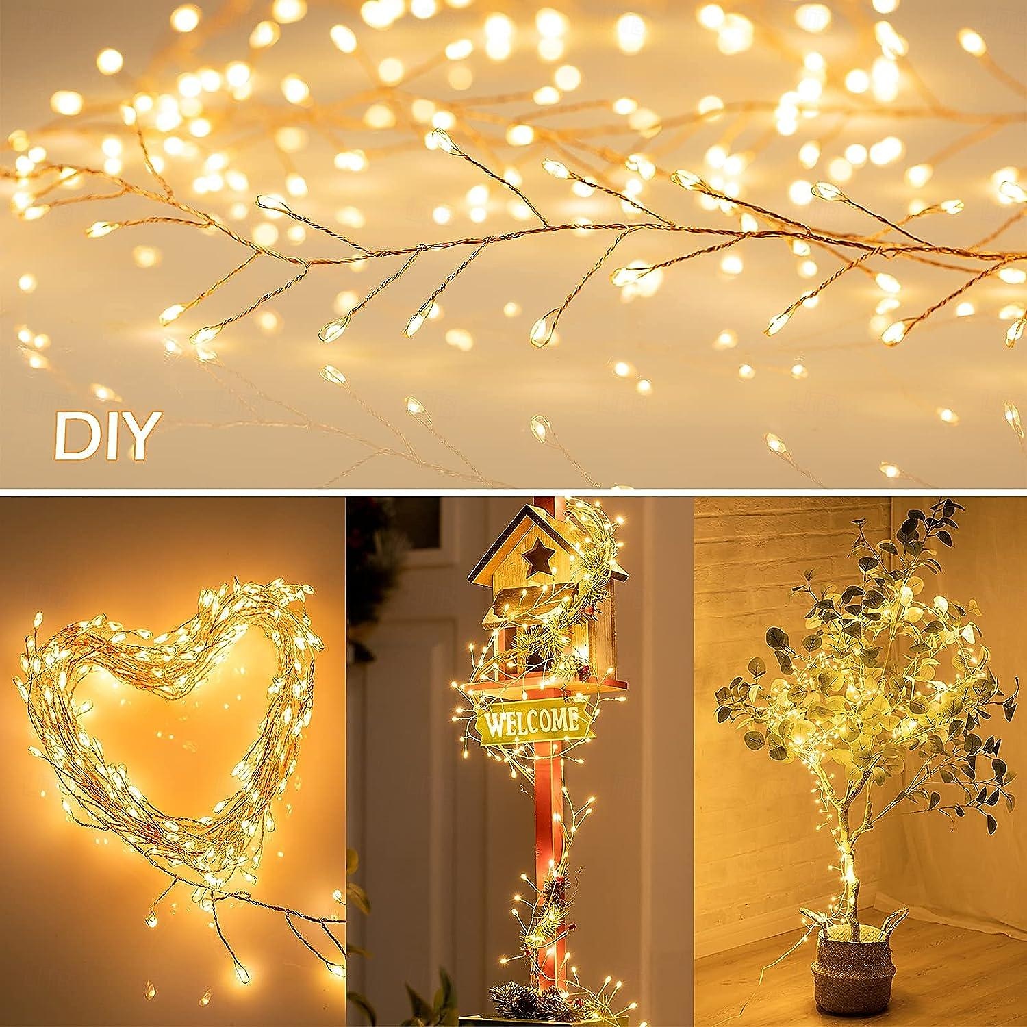 Solar Waterproof Copper Wire String Lights LED Firecracker Lights 6m 200LEDs Indoor Outdoor Holiday Garden Christmas Party Halloween Decoration Multi Color Lights 2025 - $24.99 –P9