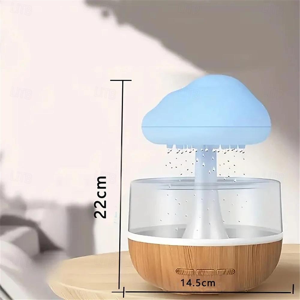 USB Rechargeable Mushroom Rain Cloud Humidifier 7 LED Light Droplet Essential Oil Diffusers Rain Cloud Night Light Sleep Light Room Small Night Light Living Room Decorative Light  1PC 2025 - $45.99 –P1