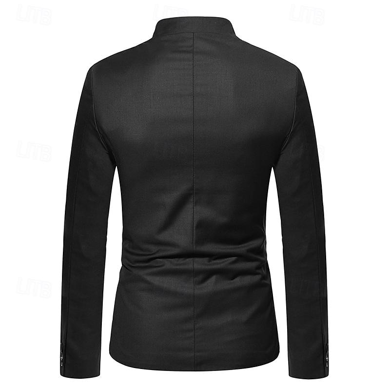 Unisex Leichte Jacke Freizeitjacke Chore-Jacke Casual Langlebig Tasche Frühling & Herbst Solide / einfarbig Athleisure Stehkragen Standard Schwarz Weiß Wein Dunkelblau Jacken 2025 - $61.99 –P7