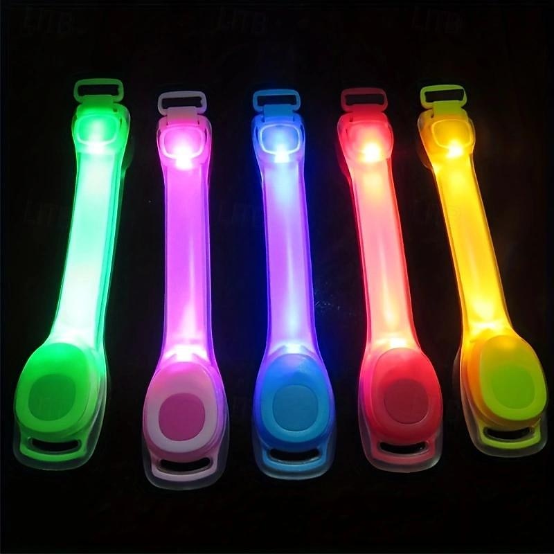 1 bandă de braț pentru lumină de alergare pe timp de noapte - bandă de siguranță cu LED-uri reflectorizante de înaltă vizibilitate cu mod intermitent pentru alergare, mers, jogging, ciclism - include 2025 - $13.49 –P2