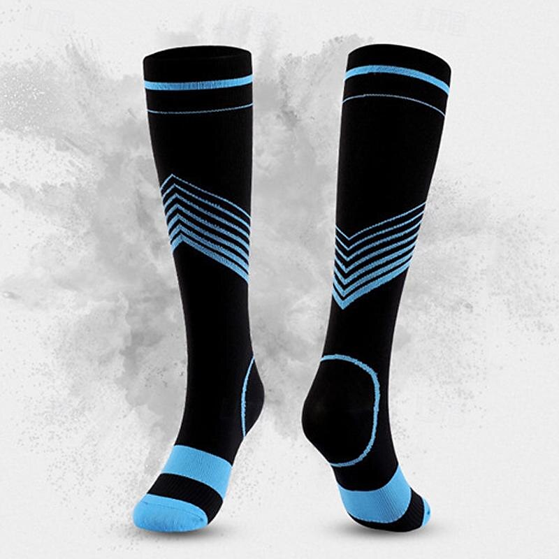 Compression Socks Athletic Sports Socks Running Socks 1 Pair Color Block Men's Tube Socks Anti-Slip Breathable Sweat wicking Comfortable Gym Workout Basketball Running Jogging Cycling Sports Color 2025 - $7.99 –P5