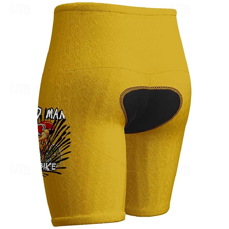 Per uomo Pantaloncini da ciclismo Pantaloncini da bici Bicicletta Pantaloncini / Cosciali Taglio aderente Gli sport Pop art Traspirante Asciugatura rapida Elevata elasticità Comodo Giallo Rosa del 2025 a $30.99 –P12