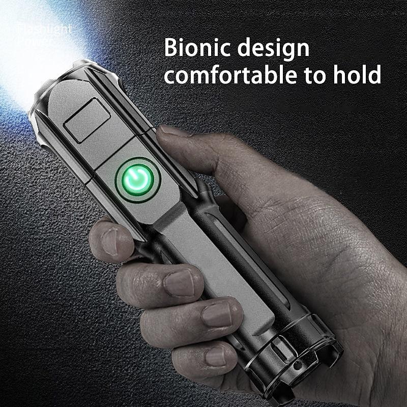 LED Flashlight USB Super Bright Zoomable USB Rechargeable Tactical Torch for Camping Hiking Fishing Outdoor Hunting 3.7V 2025 - $3.49 –P10
