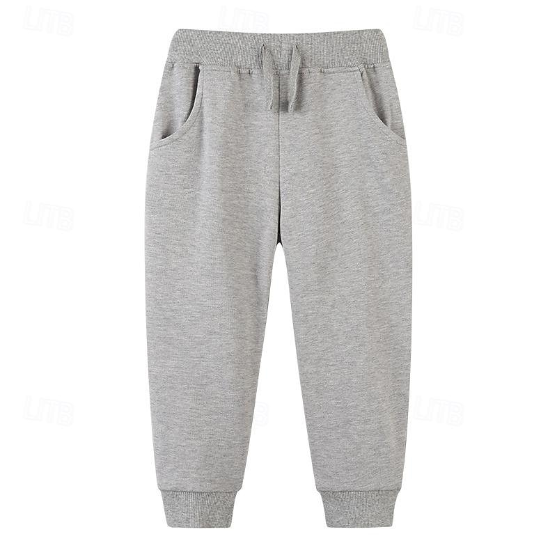 Boys 3D Solid Color Pants Sweatpants Spring Fall Active Basic Kids 4 years+ Outdoor Sport Casual Regular Fit 2026 - $14.49 –P2