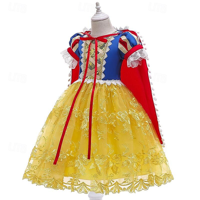 Sněhově bílá Princeznovské Šaty Kostým Květinové šaty cosplay Filmové kostýmy for Dívčí Děti Karneval Výkon Párty 2025 - $5.99 –P4