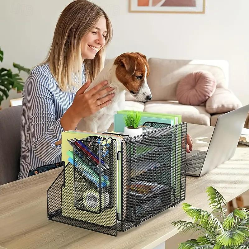 Office File Rack Multi-layer Desktop Shelf Office Supplies File Storage Shelf 2025 - $57.99 –P5