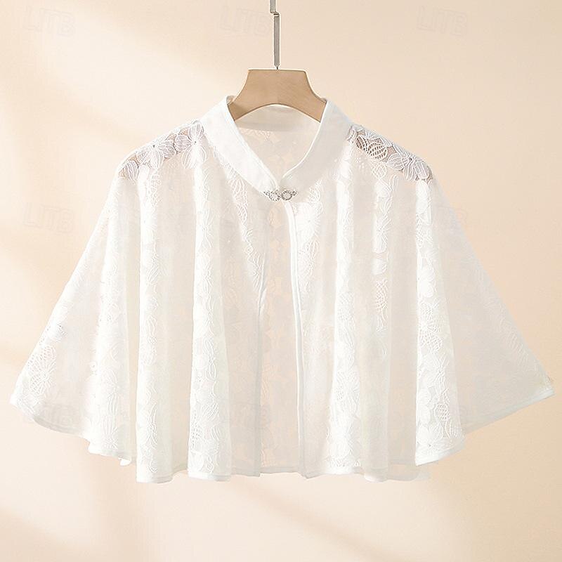 Estolas de Señora Elegante Lujo Sin Mangas Poliéster Velos de Boda Con Encaje Para Boda Verano 2025 - $21.99 –P1