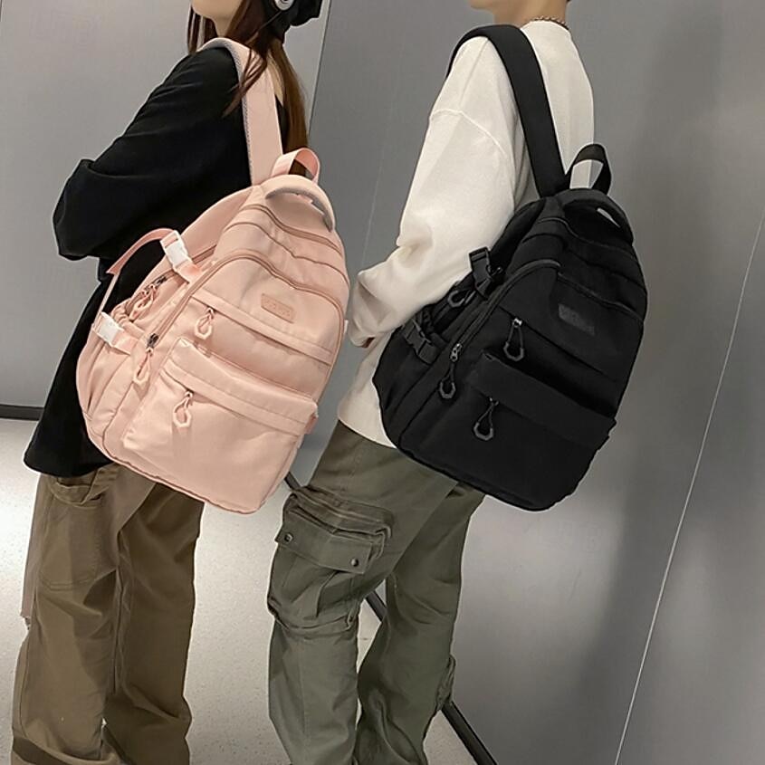 vattentät nylon ryggsäck för skolan och resor - snygg och hållbar design, perfekt för studenter, tillbaka till skolan 2025 - $32.99 –P1