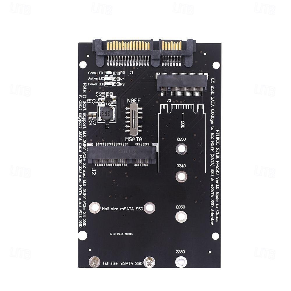m.2 msata إلى sata 2.5 بوصة لوحة محول محول بطاقة محول لوحة 2025 - $20.99 –P10