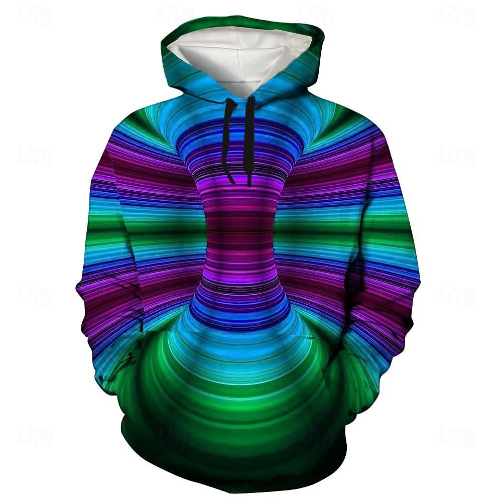 Per uomo Grafico Felpa con Cappuccio Felpe con cappuccio Felpa Cool Manica Lunga Con Cappuccio Viola scuro / Viola chiaro Rosso verde Autunno Inverno progettista del 2025 a $31.99 –P5