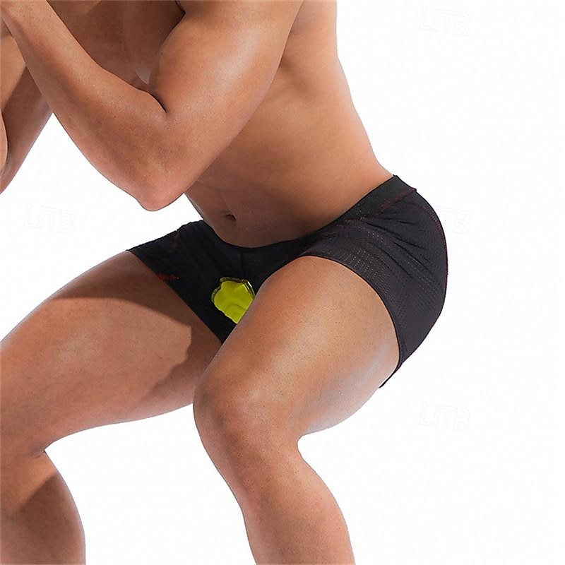 WOSAWE Voor heren Fietsbroek Gevoerde wielrenshorts Fietsen Short / Broekje Gewatteerde shorts Strak Sport Ademend Sneldrogend Hoge Elasticiteit Comfortabel Zwart Geel Kleding Wielrenkleding 2025 - $20.99 –P12