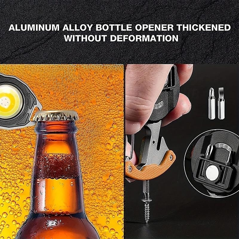 Multifunction Keychain Light Window Breaking Hammer Mini LED Flashlight Outdoor Camping Screwdriver Emergency Work Light 2025 - $12.49 –P3