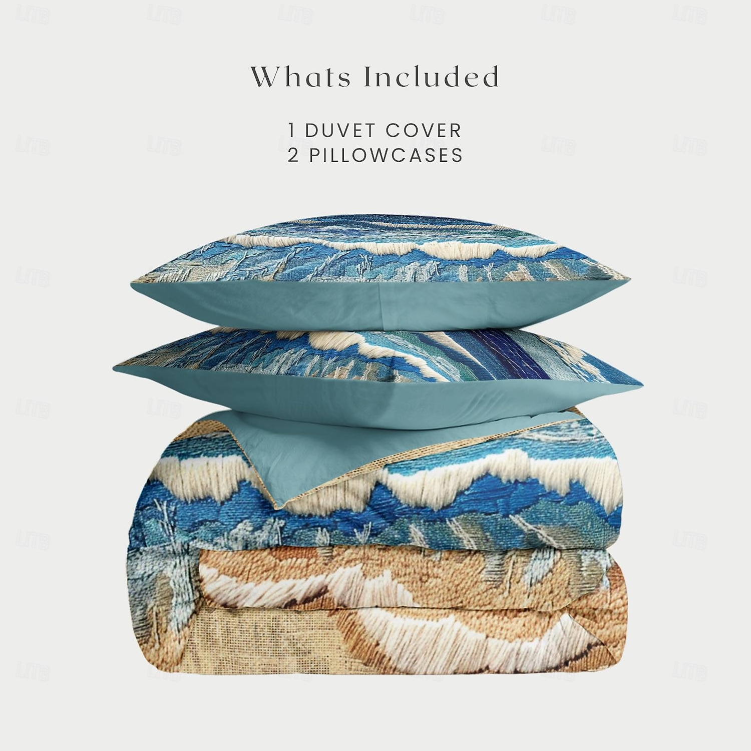 Летний приморский комплект пододеяльников из хлопка с морским узором, мягкий комплект роскошного постельного белья из 3 предметов, домашний декор, подарок, двойной полный пододеяльник размера King Queen Size 2026 - $67.99 –P6