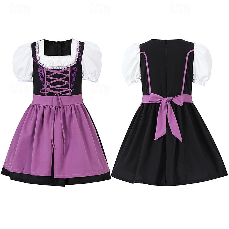 Halloween Oktoberfest Dress Dirndl Trachtenkleider Oktoberfest / Beer Bavarian Wiesn Wiesn Girls' Traditional Style Cloth 2026 - $40.99 –P10