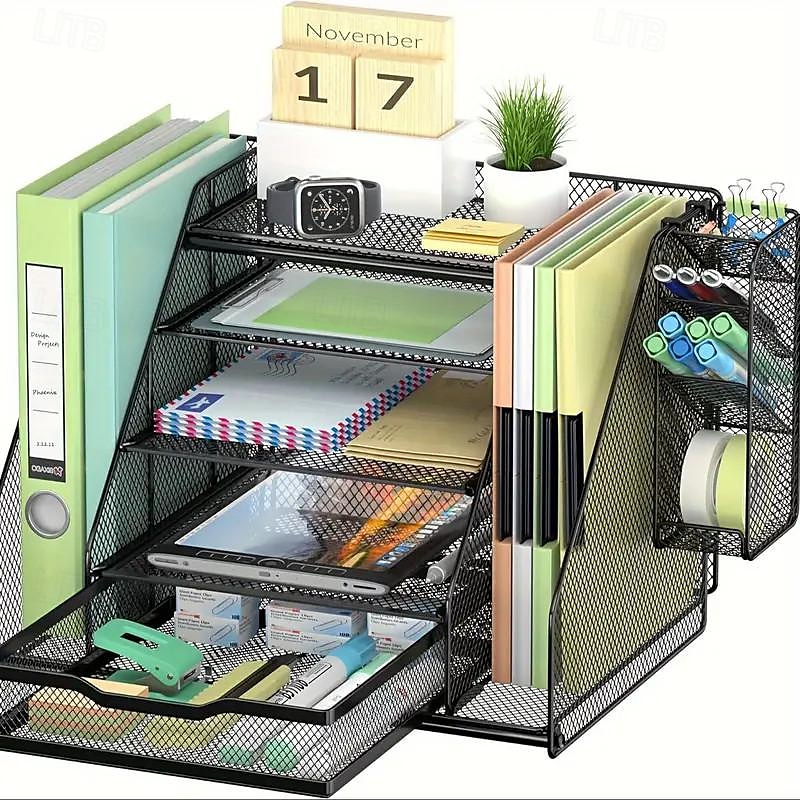 Office File Rack Multi-layer Desktop Shelf Office Supplies File Storage Shelf 2025 - $57.99 –P2
