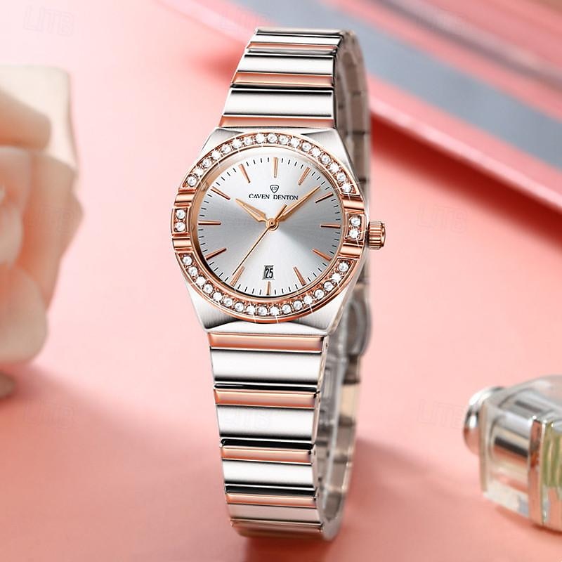 Novo Tendência da Moda com Pulseira de Aço Inoxidável Presente para o Dia das Mães para Relógio de Mulheres Textura Calendário Luminosa Marca Simples e Luxuosa Relógio de Quartzo Casual para Vida de 2026 por $29.99 –P4