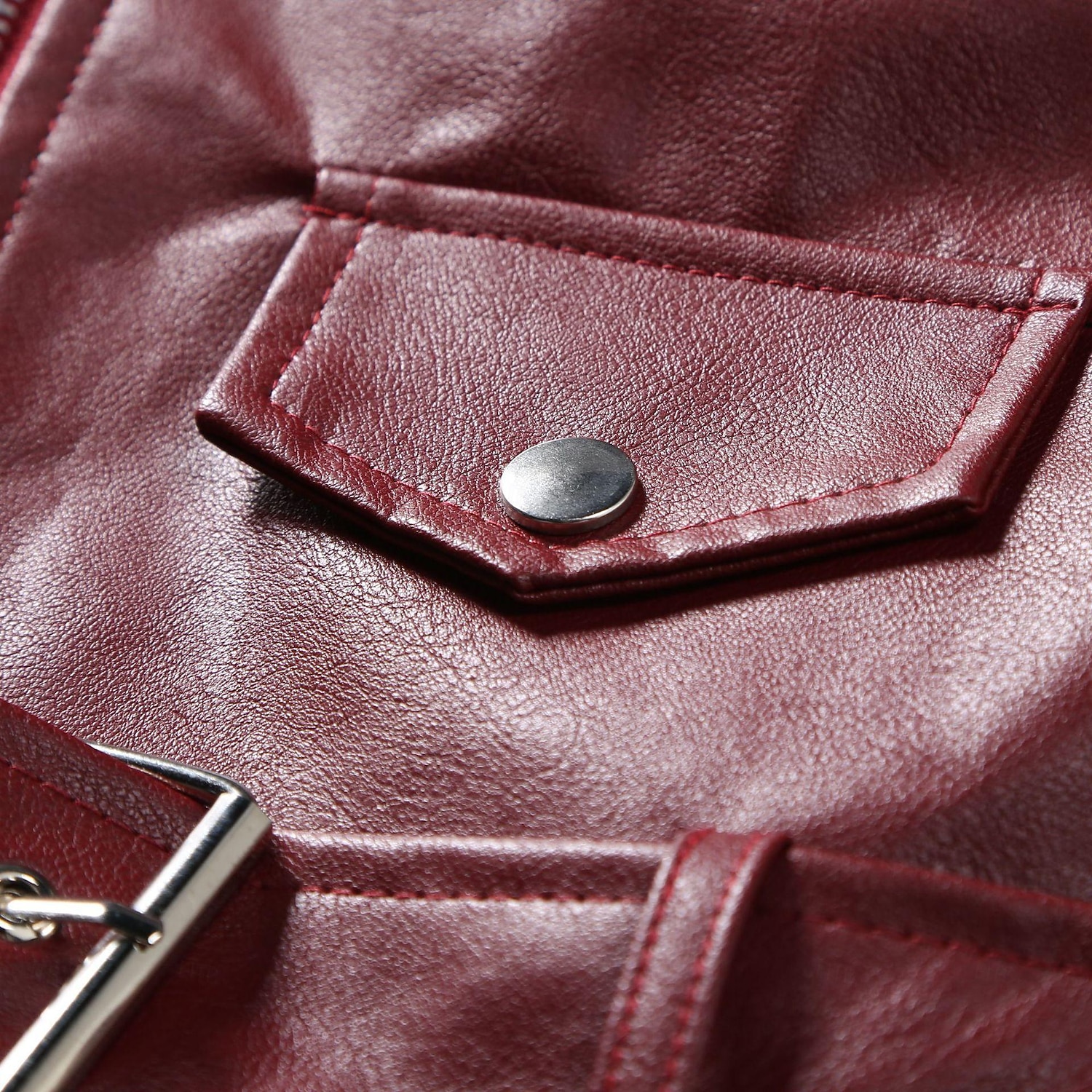 Hombre Chaqueta de cuero sintético Chaqueta de motociclista