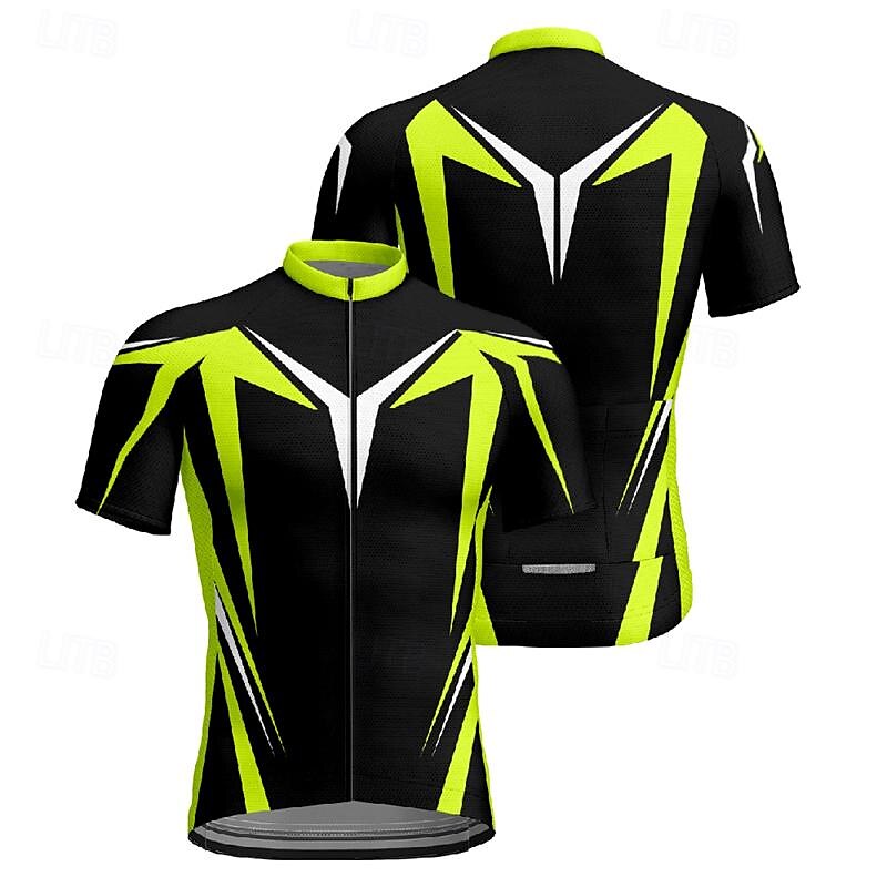 Homme Maillot Velo Cyclisme Manche Courte Cyclisme Tee-shirt Maillot Top avec 3 poches arrière VTT Vélo tout terrain Respirable Séchage rapide Jaune Rouge Bleu Bloc de couleur Des sports Vêtement de 2025 ? $24.79 –P15