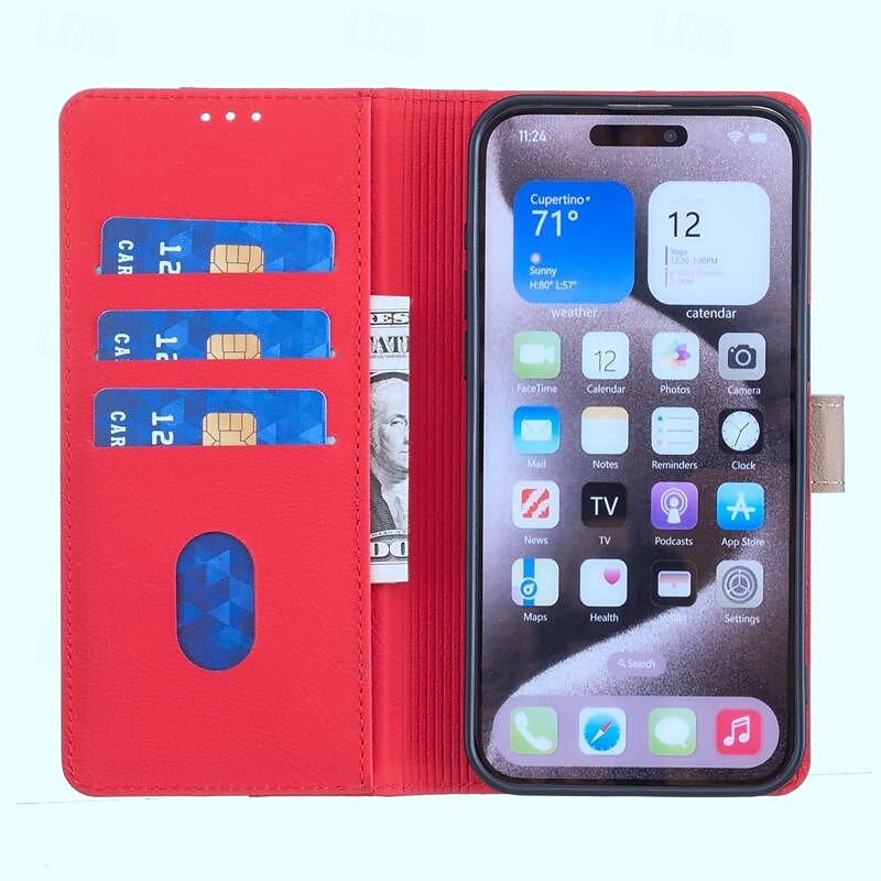 τηλέφωνο tok Για iPhone 16 iPhone 15 Pro Max Plus iPhone 14 13 12 11 Pro Max Plus Πίσω Κάλυμμα με βάση στήριξης Μαγνητική Υποδοχή κάρτας Ρετρό TPU PU δέρμα 2025 - $15.99 –P5