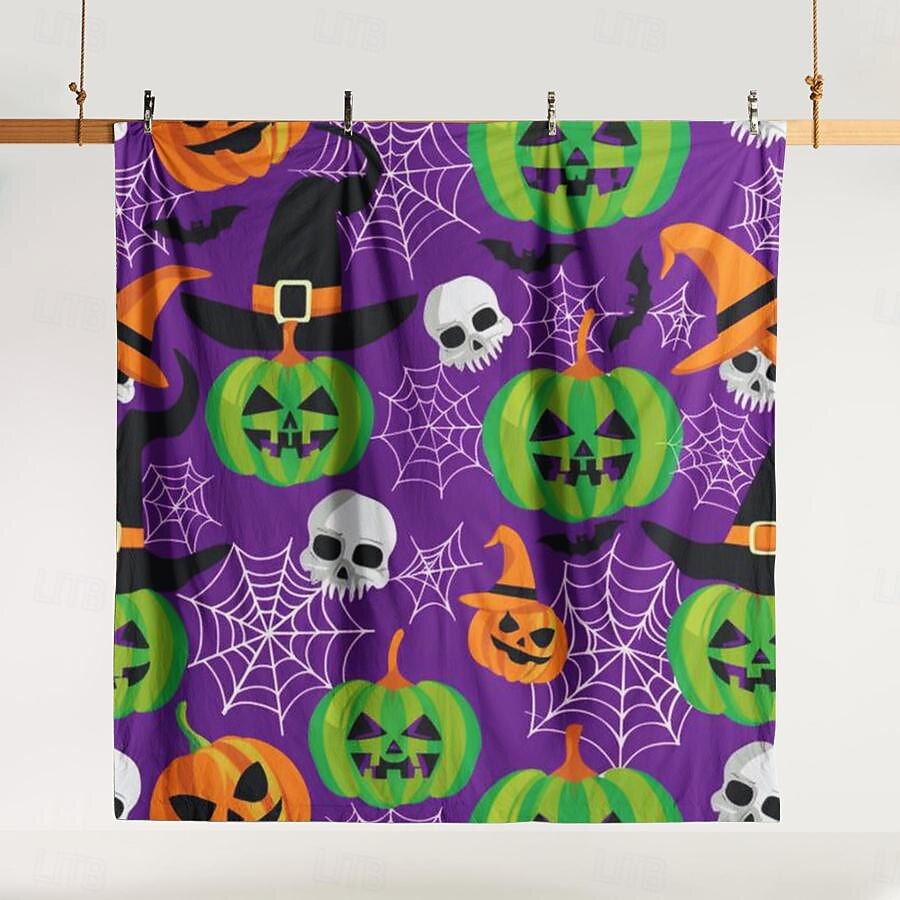 set copripiumino collezione halloween set 3 pezzi jack o lantern zucca super morbido delicato sulla pelle di lunga durata del 2025 a $41.99 –P6