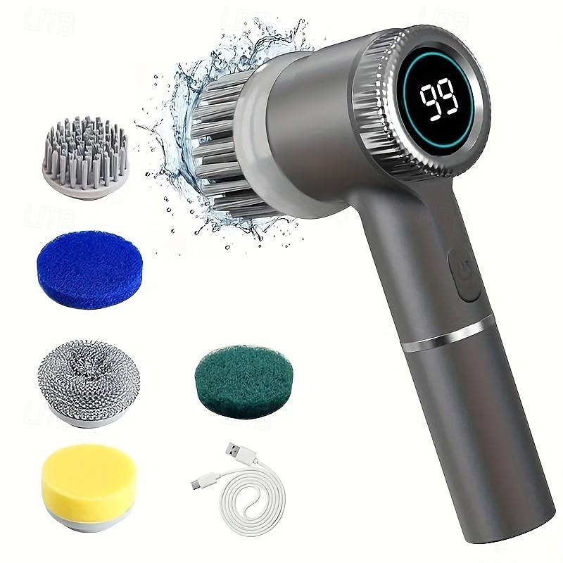 Perie electrică de curățare portabilă fără fir 5 în 1, baterie cu litiu reîncărcabilă prin usb, perie de frecat multifuncțională 2025 - $28.99 –P10
