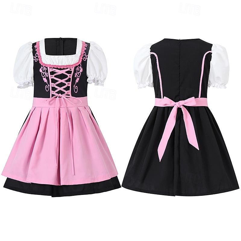 Halloween Oktoberfest Dress Dirndl Trachtenkleider Oktoberfest / Beer Bavarian Wiesn Wiesn Girls' Traditional Style Cloth 2026 - $40.99 –P7