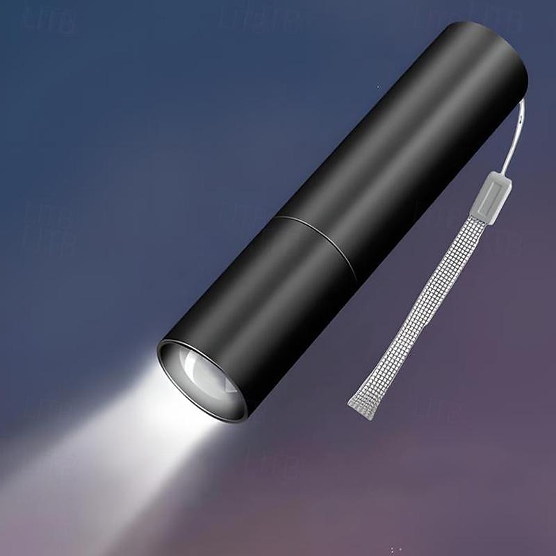 2025年 ポータブルミニ LED 懐中電灯、LED トーチ充電式 3 つの照明モード防水格納式強力ライトトーチ屋外ズームトーチ コレクション – $8.49 –P16