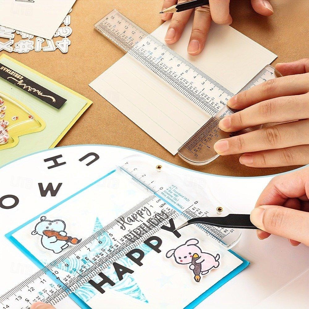 Clear Acrylic T-Square Ruler Crafting and Precision Drawing 6 inch Clear Measuerments Ruler Handtool 2025 - $15.99 –P4