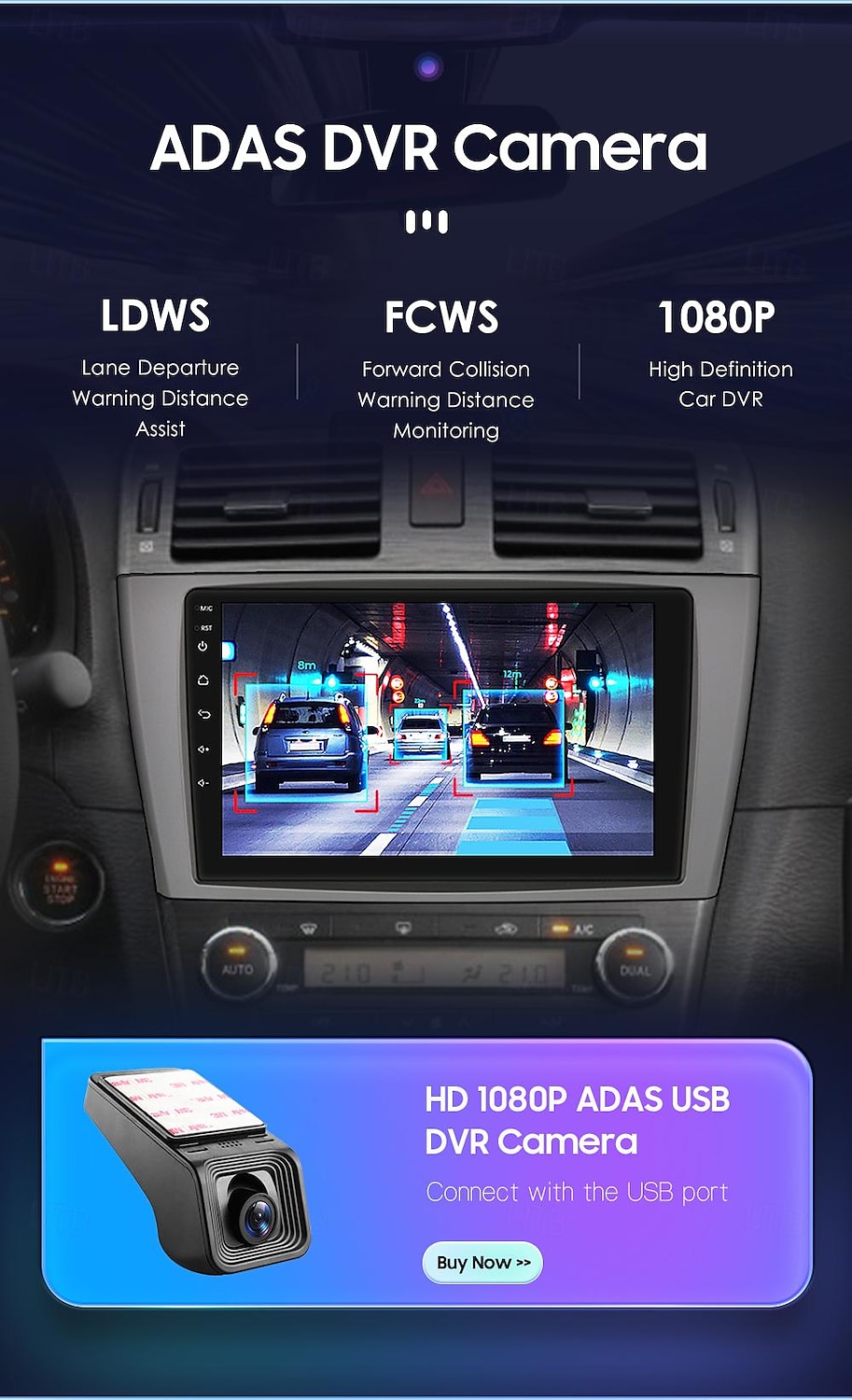Автомагнитола на базе Android 12 для Toyota Avensis T27 2008-2015, мультимедийный плеер с GPS-навигацией, carplay 2025 - $238.09 –P10