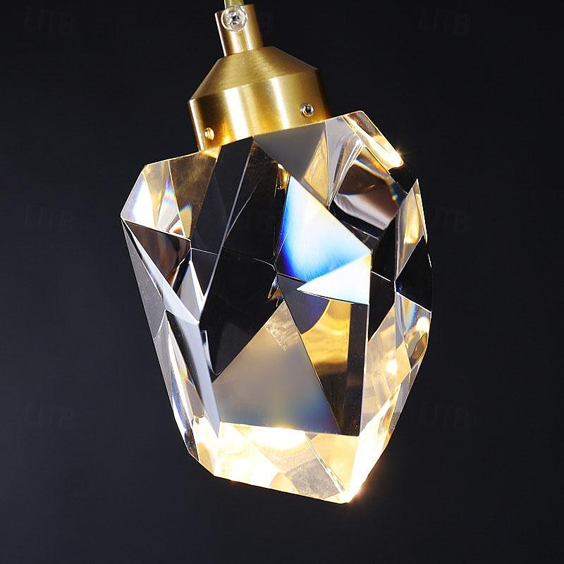 LED Pendant Light Dimmable  1/3/5/7/10/15-Light Nordic Glass Ball Home Decor Modern Crystal Chandelier Simple Home Decoration Chandelier Dining Room Bar Counter 85-265V ONLY DIMMABLE WITH REMOTE CONTROL 2025 - $67.99 –P10