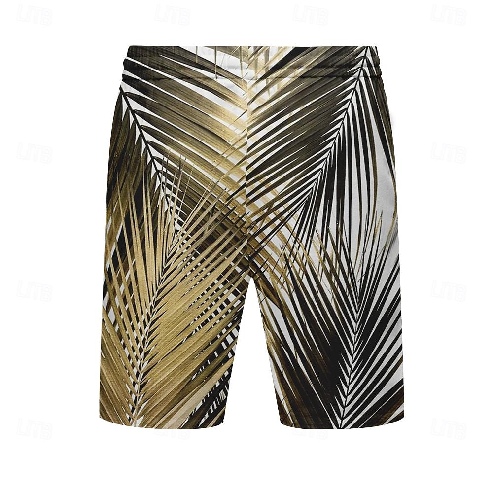 Homens Folha Plantas Tropicais Calção de Banho Bermuda de Surf Calção Cintura Média Moda Roupa de rua Designer Casual Diário Feriado Bolsos Com Cordão Cintura elástica Designer Roupa de 2025 por $19.99 –P4