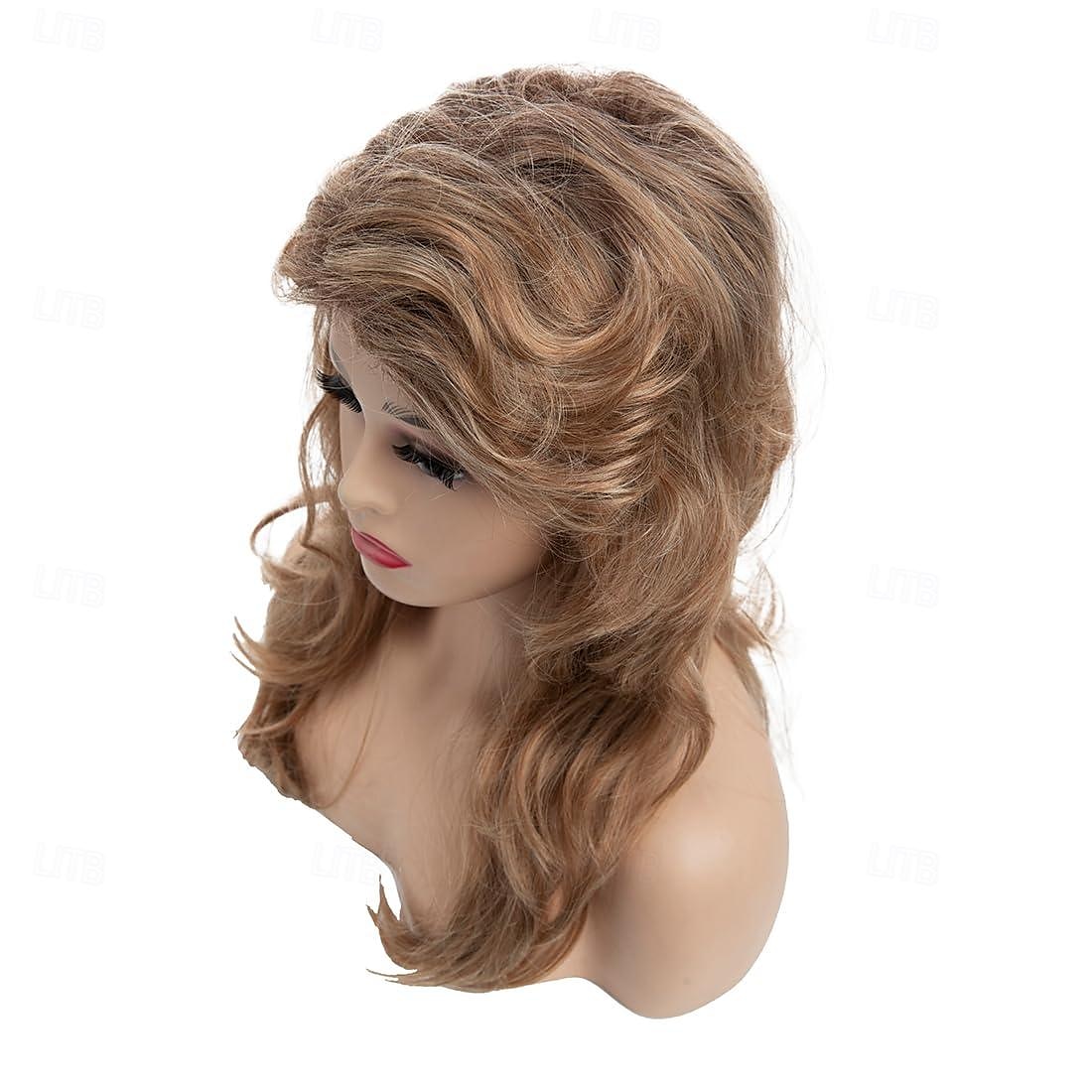 Dámská blond paruka 80. léta dlouhé vrstvené blond paruky s ofinou 80. léta vintage cosplay kostým disco účes paruka karnevalové party paruky Halloween paruky 2025 - $21.99 –P5