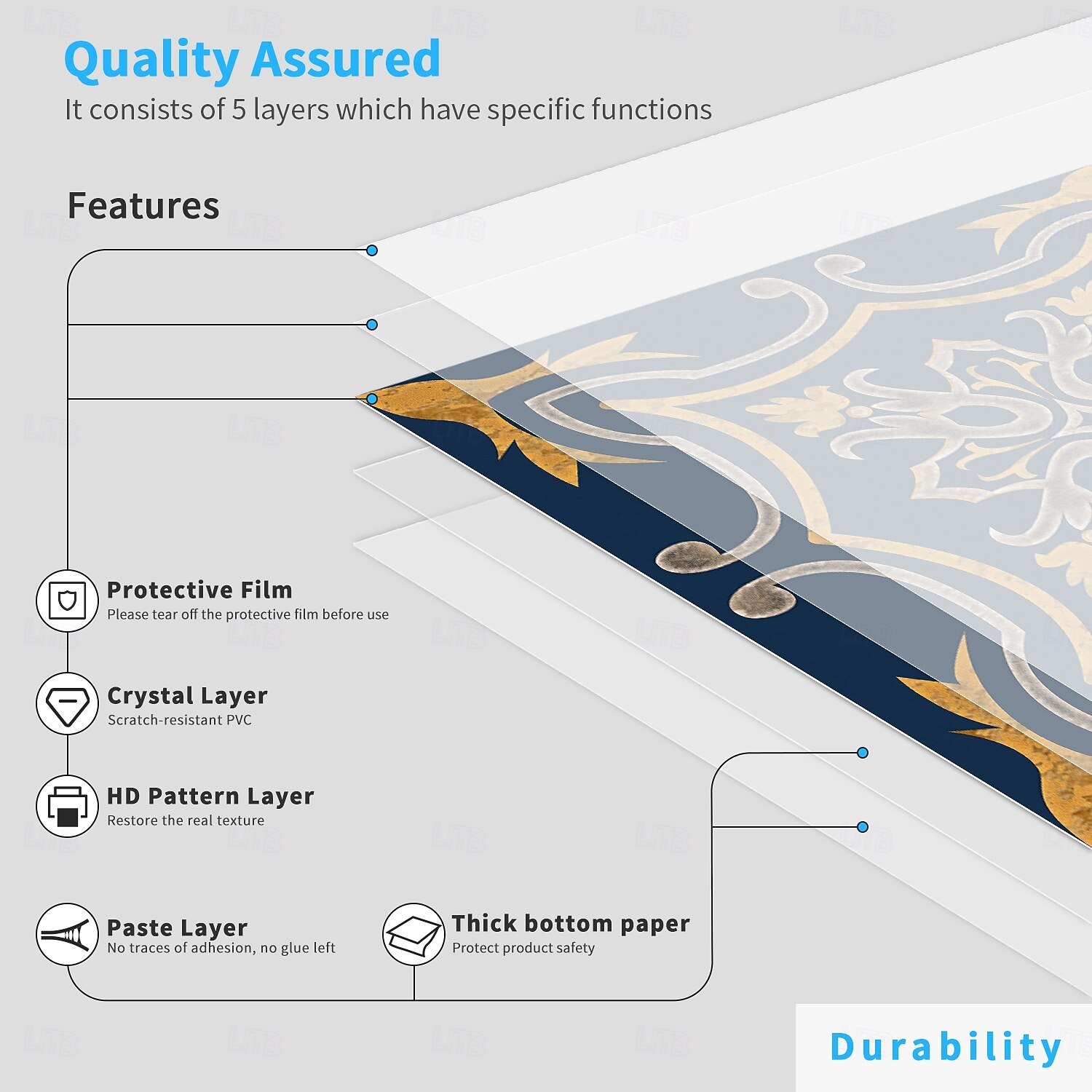 2026年 24枚のモロッコ風タイルステッカー、厚手のクリスタルフィルムPVC壁用デカール、防水 &耐油性、取り外し可能なレトロなタイル壁装飾、バスルーム、キッチン、ヴィンテージホーム  コレクション – $11.99 –P4