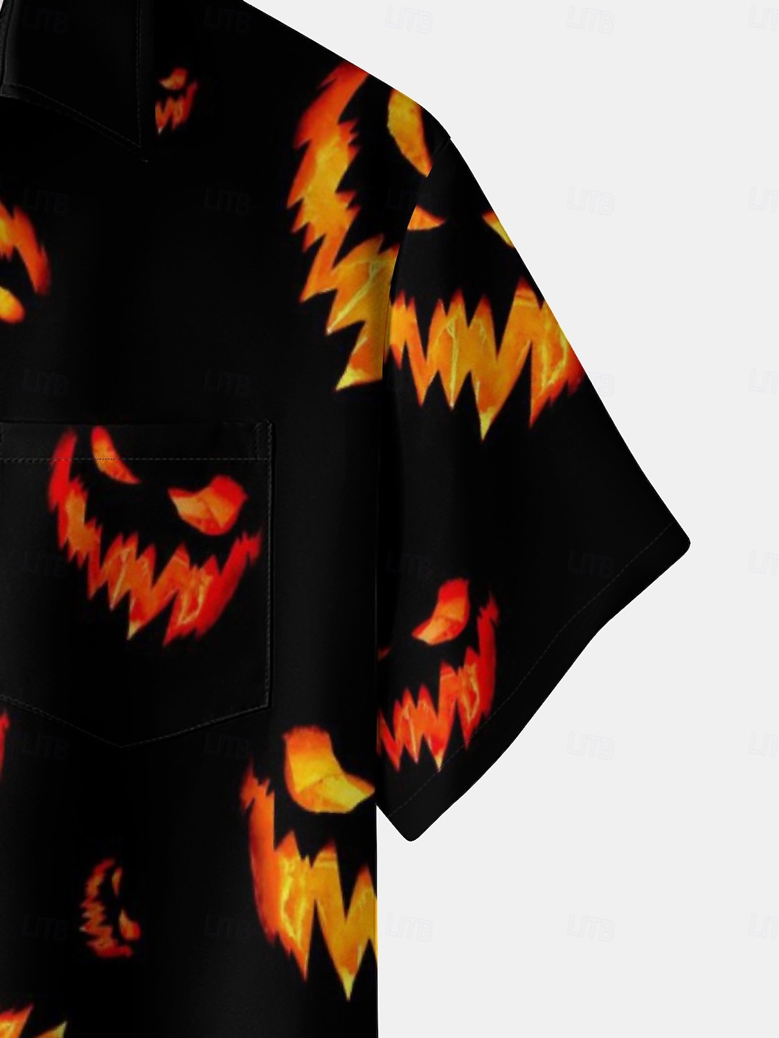 Halloween Floreale Informale Per uomo Camicie stampate Maniche corte Per uscire Fine settimana Primavera estate Colletto Stampe Sottile Nero Poliestere del 2025 a $23.99 –P4
