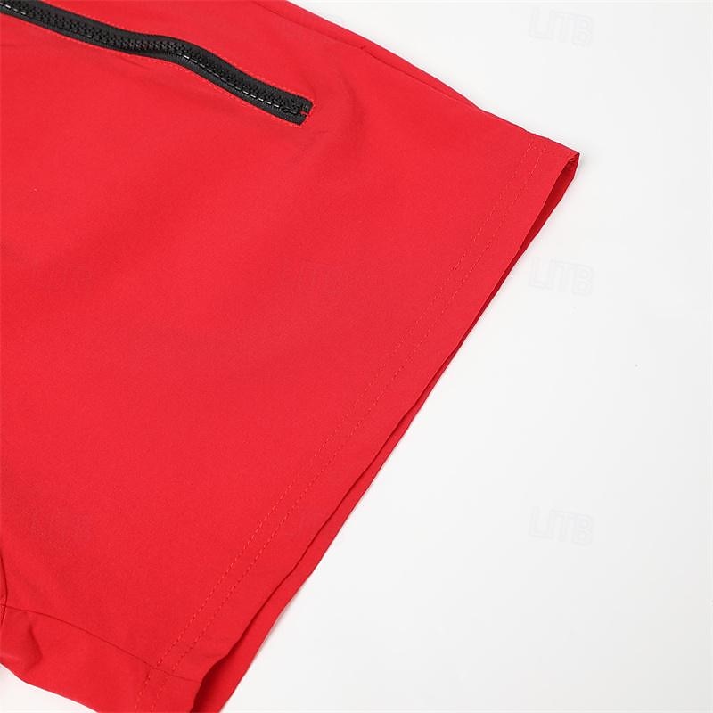 Homens calções atléticos Shorts de 3 polegadas Calções de treino Short curto Shorts de Corrida com forro de malha Bolso Com Zíper Design de cordão elástico Côr Sólida Respirável Secagem Rápida Curto de 2025 por $12.99 –P13