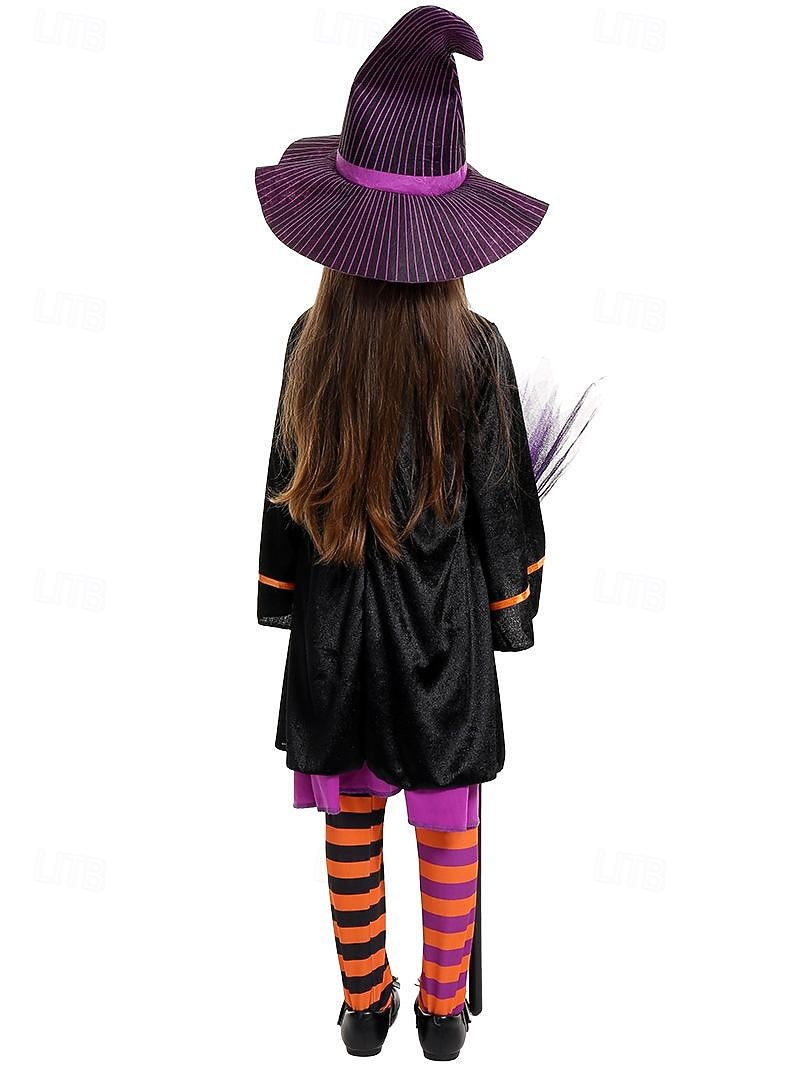 Čerodějnice předvečer Všech svatých Cosplay kostým Maškarní Valpuržina noc Dětské Dívčí Karneval Plesová maškaráda Večírek Jednoduché Halloweenské kostýmy Oblékněte se 2025 - $38.99 –P5