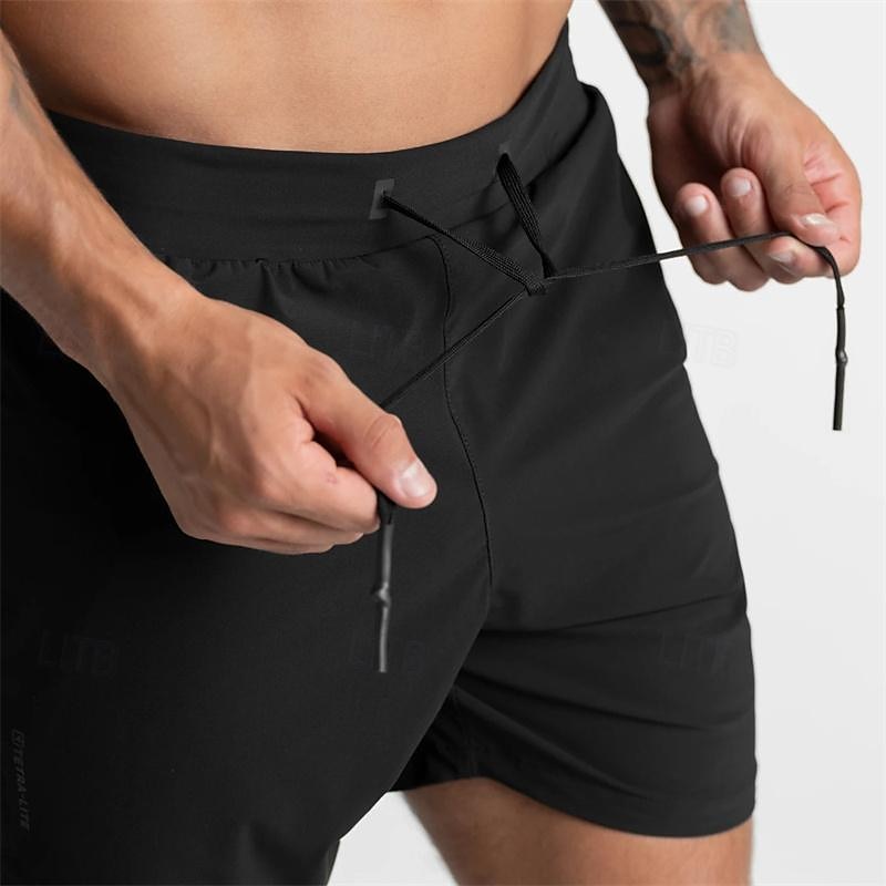 Voor heren Hardloopshorts Sportbroek Sweaters Zak Trekkoord Elastische tailleband Short / Broekje Buiten Sport & Outdoor Sportief Sneldrogend Zacht marathonloop Hardlopen Training Getailleerd 2025 - $12.99 –P11