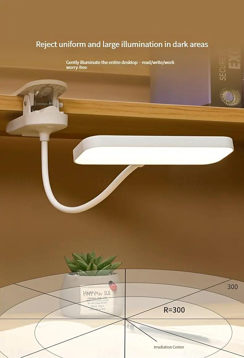 Rechargeable Led Desk Lamp 3 Light Color Adjustable Night-time Studying Reading Standing Clip Desk Lamp 2025 - $19.99 –P2