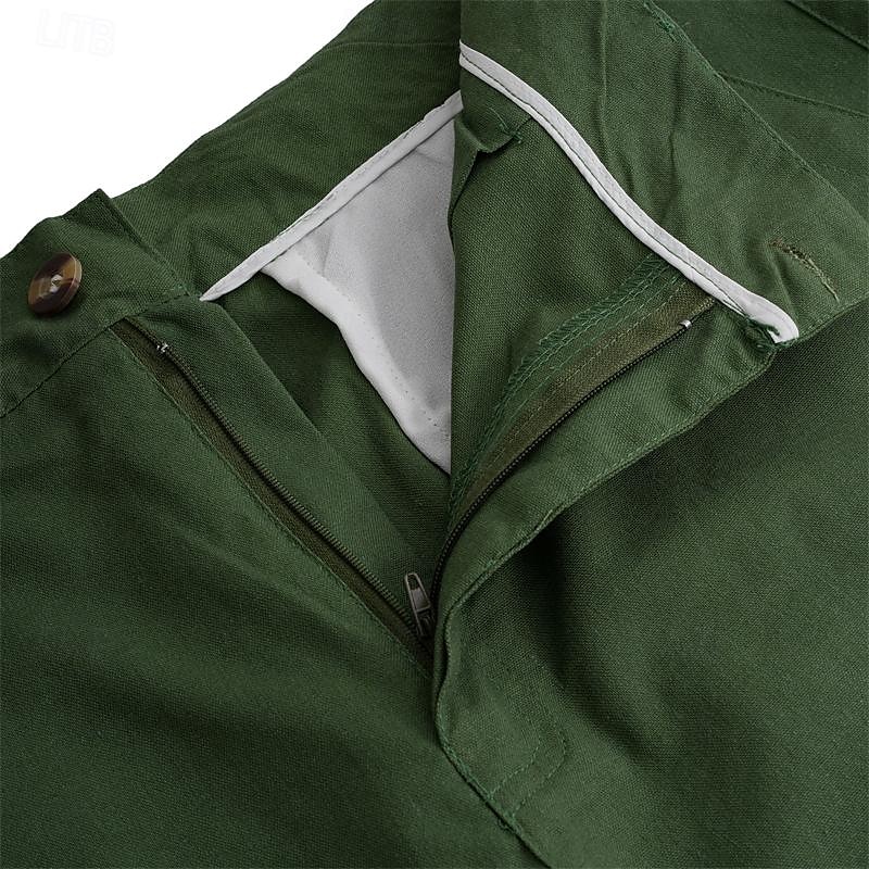 Per uomo Shorts Shorts di Lino Pantaloncini Estivi Tasca Tasca Frontale Gamba Dritta Semplice Comodità Traspirante Lunghezza al ginocchio All'aperto Vacanza Feste Moda Essenziale Bianco Blu del 2026 a $12.49 –P8