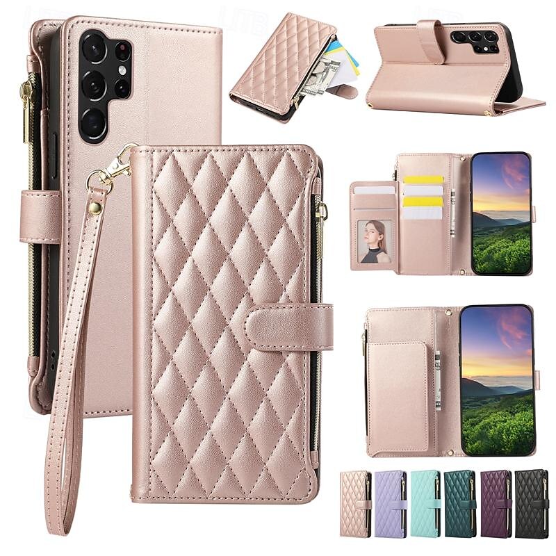 telefoon hoesje Voor Samsung Galaxy S24 Ultra Plus S23 S22 S21 S20 Ultra Plus FE A55 A35 A25 A15 5G A54 A34 A14 A73 A53 A33 A23 A13 A72 A52 A32 A22 A12 S25 Ultra Wallet Card Case met standaard 2025 - $21.99 –P2