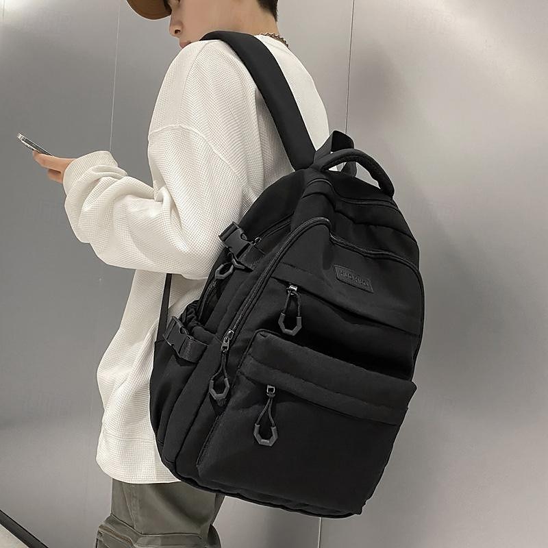 vattentät nylon ryggsäck för skolan och resor - snygg och hållbar design, perfekt för studenter, tillbaka till skolan 2025 - $32.99 –P2