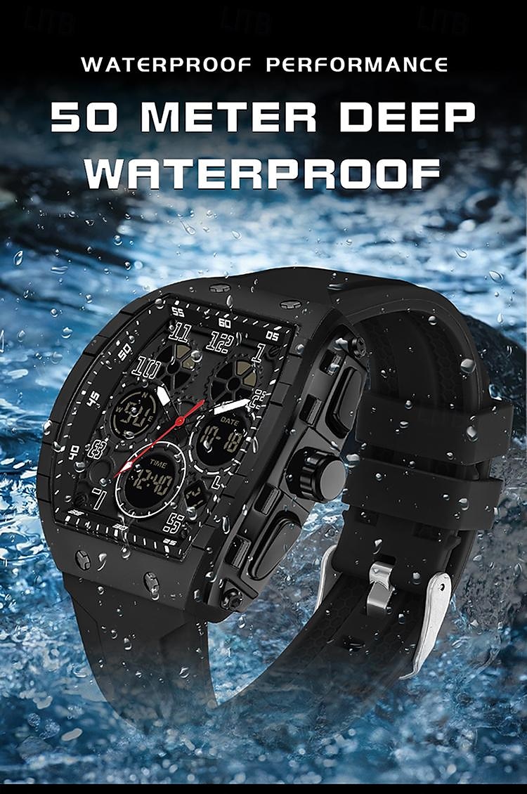 SANDA Men Digital Watch Outdoor Sports Fashion Wristwatch Luminous Stopwatch Alarm Clock Countdown Silicone Gel Watch 2025 - $29.99 –P16