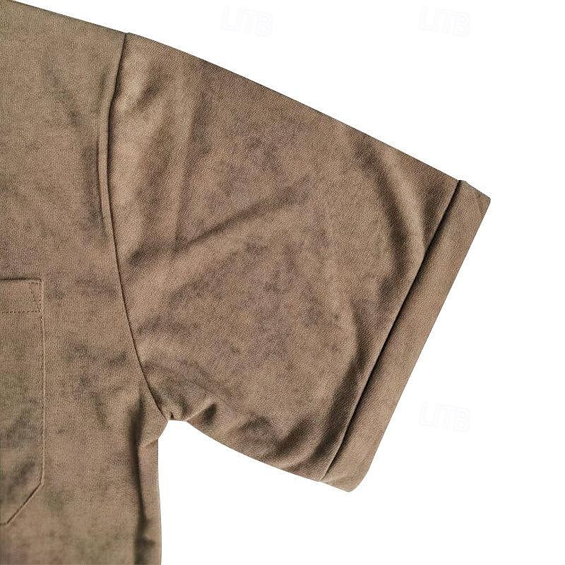Men's Golf Shirt Golf Polo Work Casual Lapel Short Sleeve Basic Modern Plain Button 2 Piece Spring & Summer Regular Fit Black Army Green Navy Blue Khaki Dark Gray Golf Shirt 2025 - $46.99 –P9