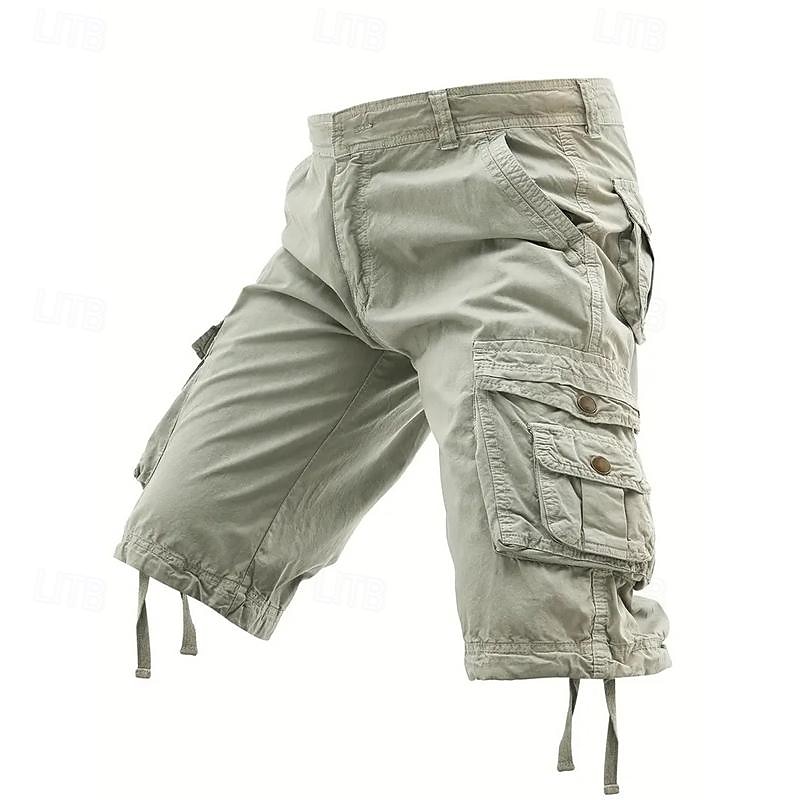 Homens Shorts táticos Capri Cargo Shorts Bermuda Cargo Calção Shorts de Trilha Botões Bolso multi Tecido Vestível Comprimento da panturrilha Ao ar livre Diário Acampar e Caminhar Moda Clássico Preto de 2025 por $31.99 –P5