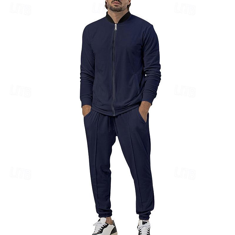Per uomo Tuta Da Ginnastica Tuta da jogging 2 pezzi Zip intera Informale Autunno Manica lunga Traspirante Morbido Fitness Allenamento in palestra Corsa abbigliamento sportivo Abbigliamento sportivo del 2025 a $37.99 –P4