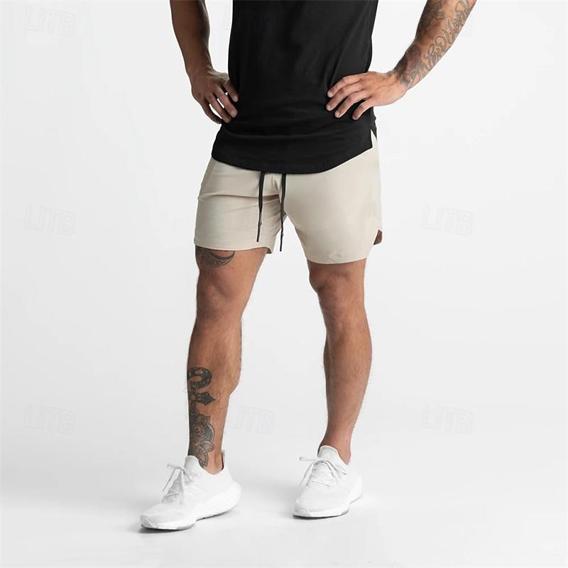 Voor heren Hardloopshorts Sportbroek Sweaters Zak Trekkoord Elastische tailleband Short / Broekje Buiten Sport & Outdoor Sportief Sneldrogend Zacht marathonloop Hardlopen Training Getailleerd 2025 - $12.99 –P16